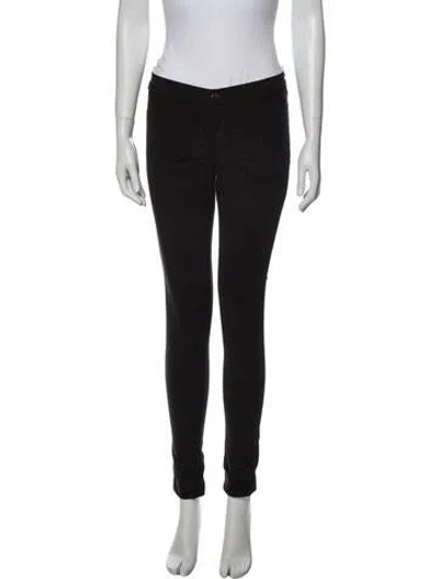Pre-owned J Brand Mid-rise Skinny Leg Jeans In Black
