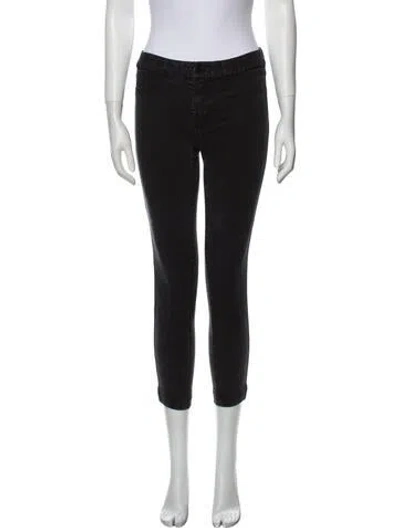 Pre-owned J Brand Mid-rise Skinny Leg Jeans In Black