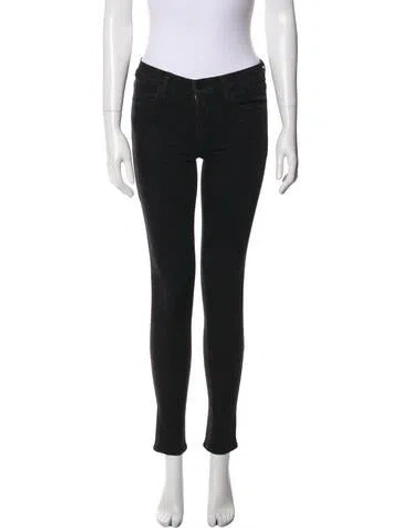 Pre-owned J Brand Mid-rise Skinny Leg Jeans In Black