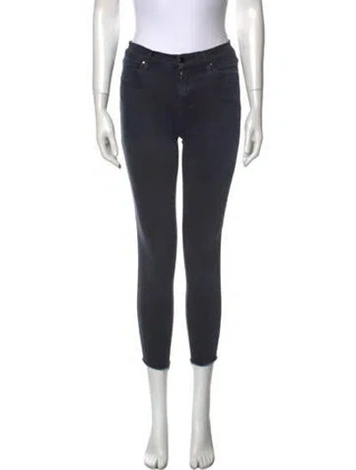 Pre-owned J Brand Mid-rise Skinny Leg Jeans In Black