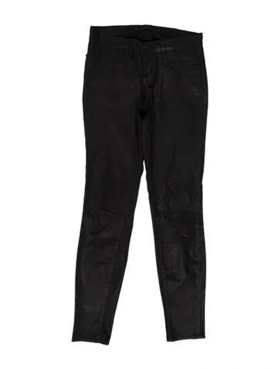 Pre-owned J Brand Mid-rise Skinny Leg Jeans In Black