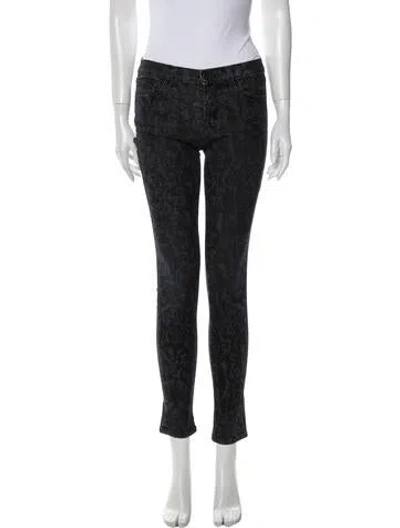 Pre-owned J Brand Mid-rise Skinny Leg Jeans In Black