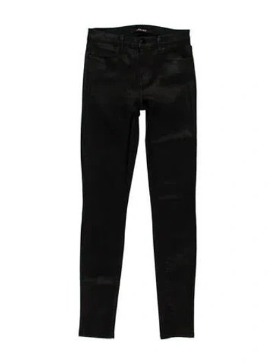 Pre-owned J Brand Mid-rise Skinny Leg Jeans In Black