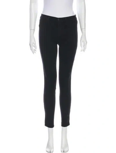 Pre-owned J Brand Mid-rise Skinny Leg Jeans In Black