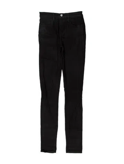 Pre-owned J Brand Mid-rise Skinny Leg Jeans In Black