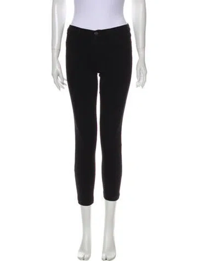 Pre-owned J Brand Mid-rise Skinny Leg Jeans In Black