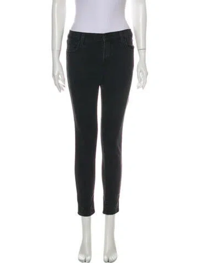 Pre-owned J Brand Mid-rise Skinny Leg Jeans In Black