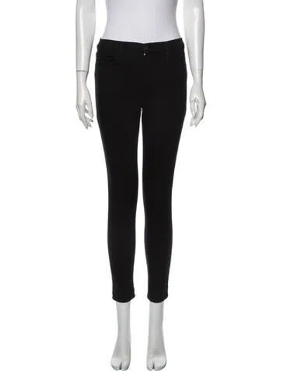 Pre-owned J Brand Mid-rise Skinny Leg Jeans In Black
