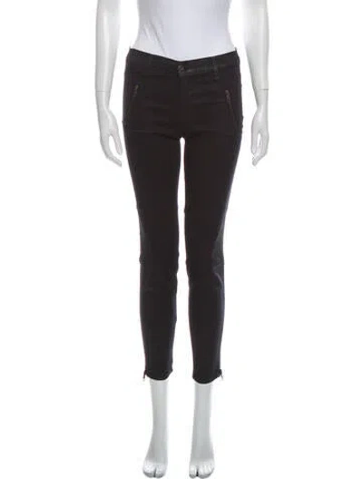 Pre-owned J Brand Mid-rise Skinny Leg Jeans In Black