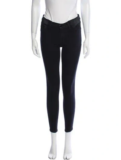 Pre-owned J Brand Mid-rise Skinny Leg Jeans In Black