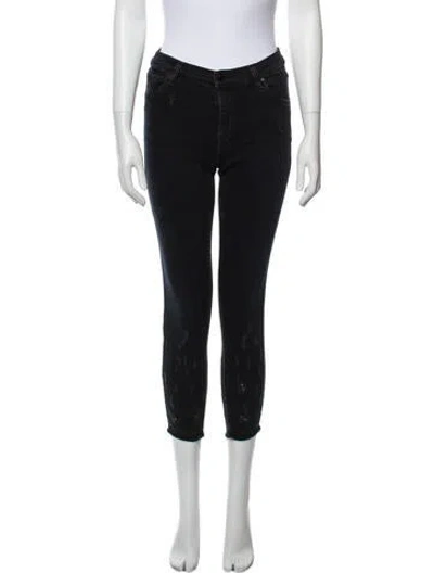 Pre-owned J Brand Mid-rise Skinny Leg Jeans In Black