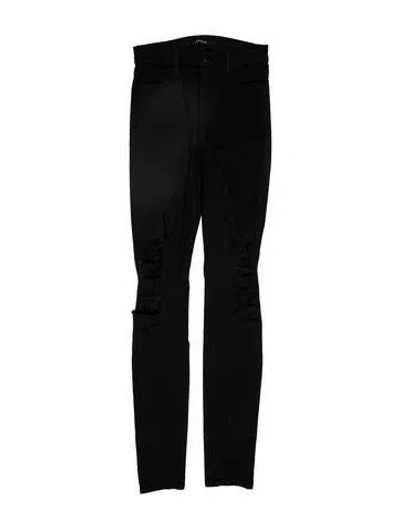 Pre-owned J Brand Mid-rise Skinny Leg Jeans In Black
