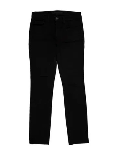 Pre-owned J Brand Mid-rise Skinny Leg Jeans In Black