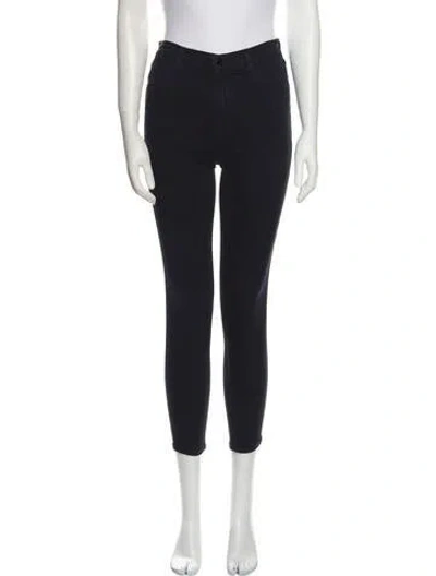 Pre-owned J Brand Mid-rise Skinny Leg Jeans In Black