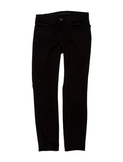 Pre-owned J Brand Mid-rise Skinny Leg Jeans In Black