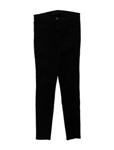 Pre-owned J Brand Mid-rise Skinny Leg Jeans In Black