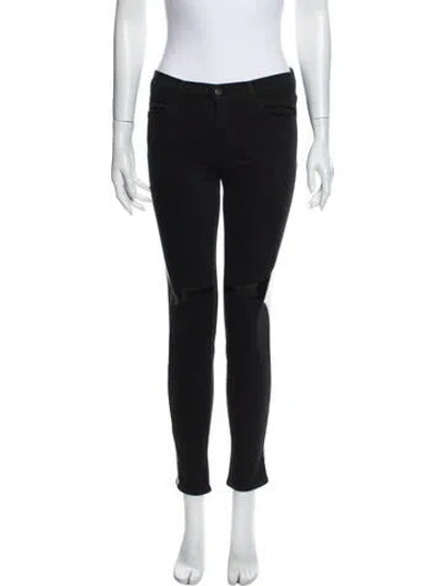 Pre-owned J Brand Mid-rise Skinny Leg Jeans In Black