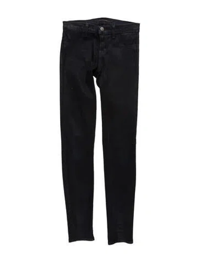 Pre-owned J Brand Mid-rise Skinny Leg Jeans In Black