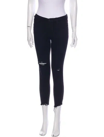 Pre-owned J Brand Mid-rise Skinny Leg Jeans In Black