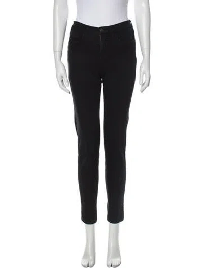 Pre-owned J Brand Mid-rise Skinny Leg Jeans In Black