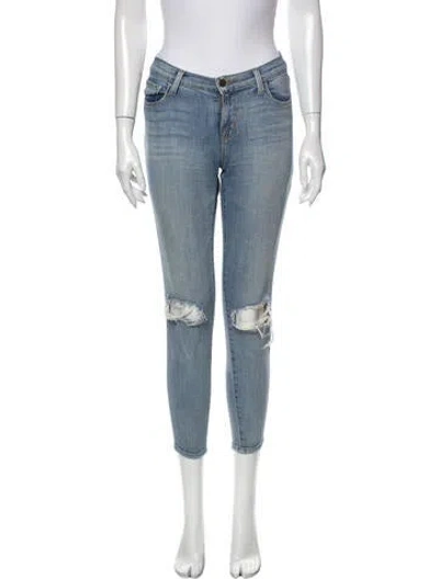 Pre-owned J Brand Mid-rise Skinny Leg Jeans In Black