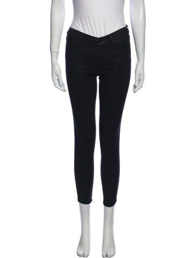 Pre-owned J Brand Mid-rise Skinny Leg Jeans In Black