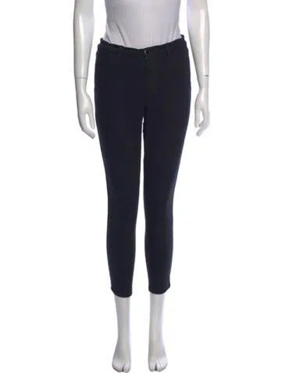 Pre-owned J Brand Mid-rise Skinny Leg Jeans In Black