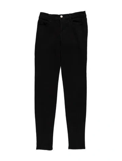 Pre-owned J Brand Mid-rise Skinny Leg Jeans In Black