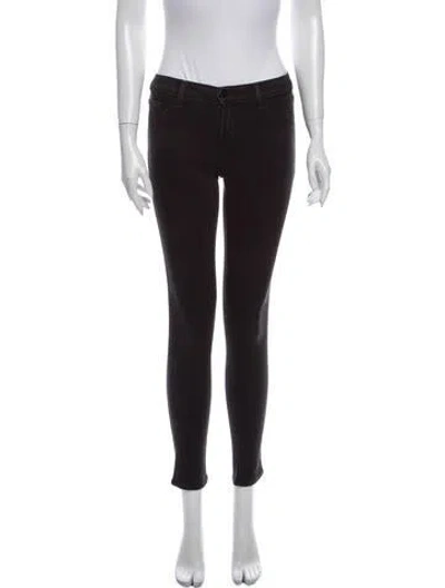 Pre-owned J Brand Mid-rise Skinny Leg Jeans In Black