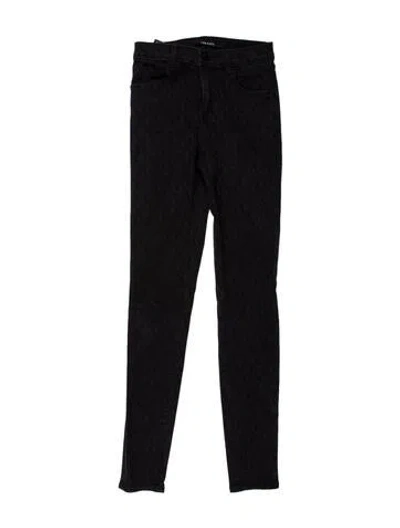 Pre-owned J Brand Mid-rise Skinny Leg Jeans In Black
