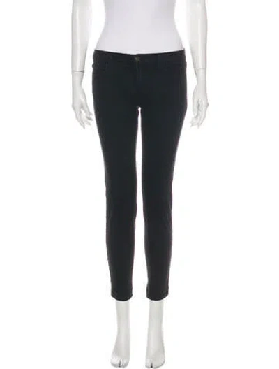 Pre-owned J Brand Mid-rise Skinny Leg Jeans In Black
