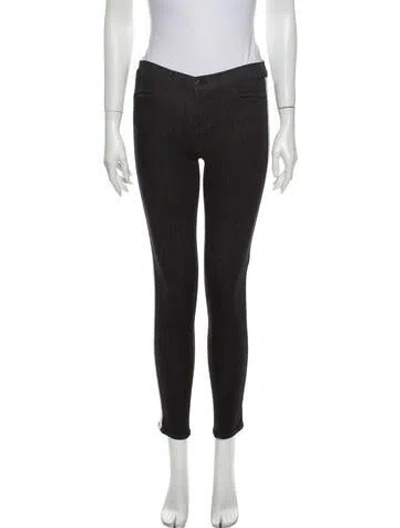 Pre-owned J Brand Mid-rise Skinny Leg Jeans In Black
