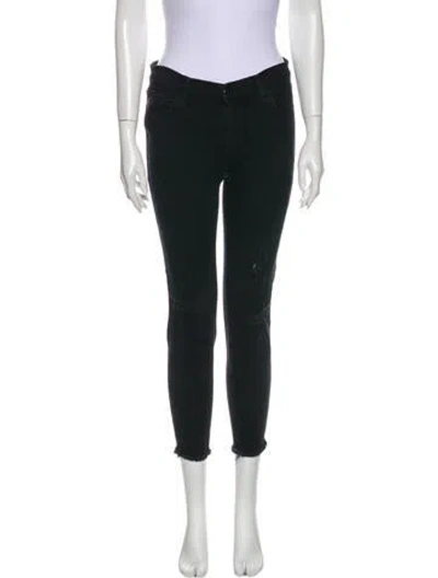 Pre-owned J Brand Mid-rise Skinny Leg Jeans In Black
