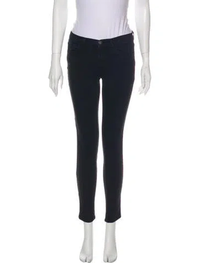Pre-owned J Brand Mid-rise Skinny Leg Jeans In Black