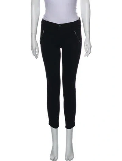 Pre-owned J Brand Mid-rise Skinny Leg Jeans In Black
