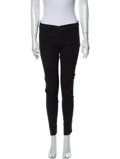 Pre-owned J Brand Mid-rise Skinny Leg Jeans In Black