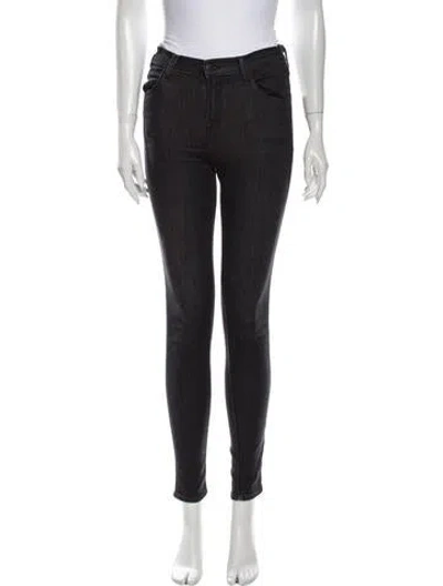 Pre-owned J Brand Mid-rise Skinny Leg Jeans In Black