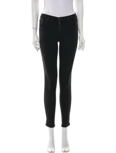 Pre-owned J Brand Mid-rise Skinny Leg Jeans In Black