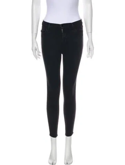 Pre-owned J Brand Mid-rise Skinny Leg Jeans In Black