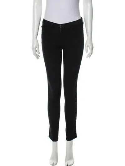 Pre-owned J Brand Mid-rise Skinny Leg Jeans In Black