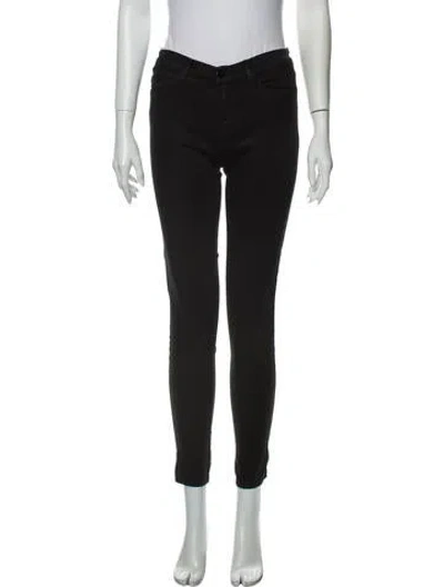 Pre-owned J Brand Mid-rise Skinny Leg Jeans In Black