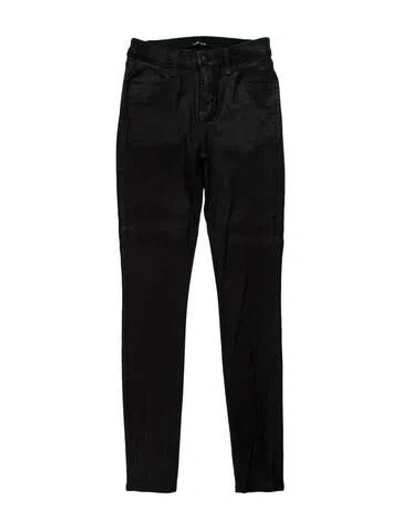 Pre-owned J Brand Mid-rise Skinny Leg Jeans In Black