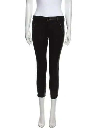 Pre-owned J Brand Mid-rise Skinny Leg Jeans In Black