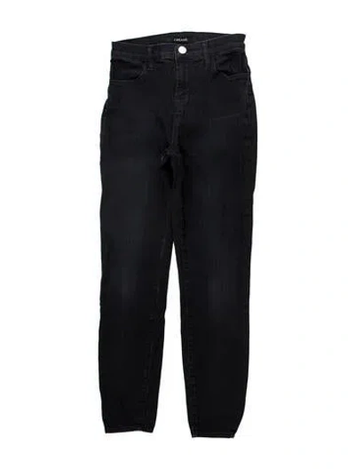 Pre-owned J Brand Mid-rise Skinny Leg Jeans In Black