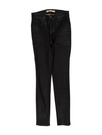 Pre-owned J Brand Mid-rise Skinny Leg Jeans In Black