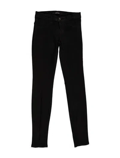 Pre-owned J Brand Mid-rise Skinny Leg Jeans In Black