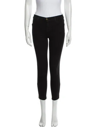 Pre-owned J Brand Mid-rise Skinny Leg Jeans In Black