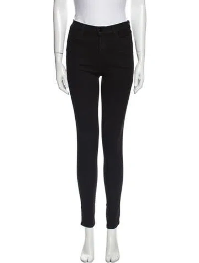 Pre-owned J Brand Mid-rise Skinny Leg Jeans In Black
