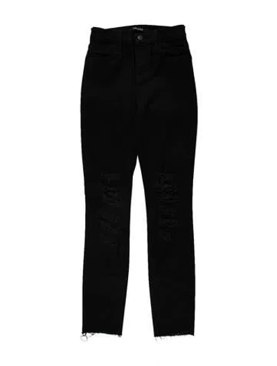 Pre-owned J Brand Mid-rise Skinny Leg Jeans In Black