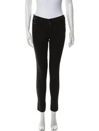 Pre-owned J Brand Mid-rise Skinny Leg Jeans In Black